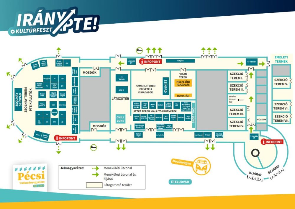 5. Irány a PTE! Kultúrfeszt térkép