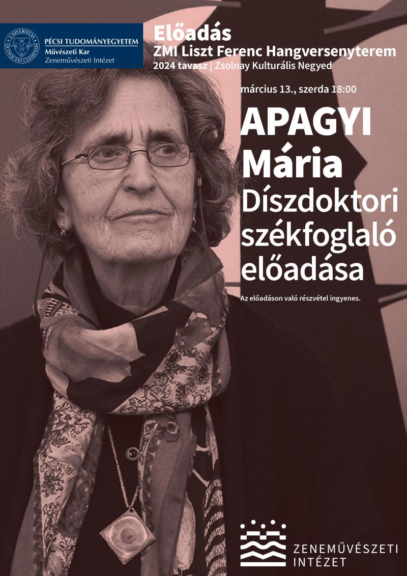 Apagyi Mária díszdoktori székfoglaló előadása