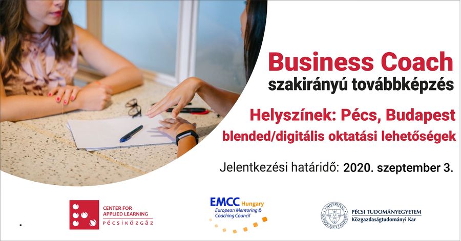 Business coach szakirányú továbbképzés az EMCC partneri együttműködésével 