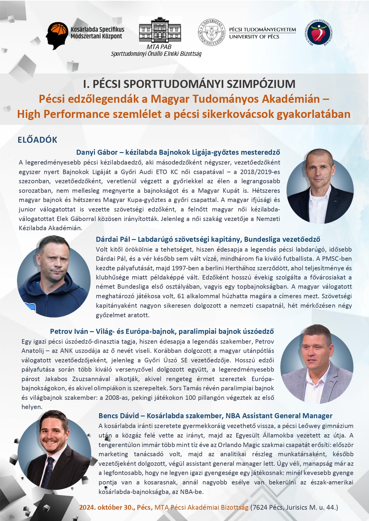 I. Pécsi Sporttudományi Szimpózium 