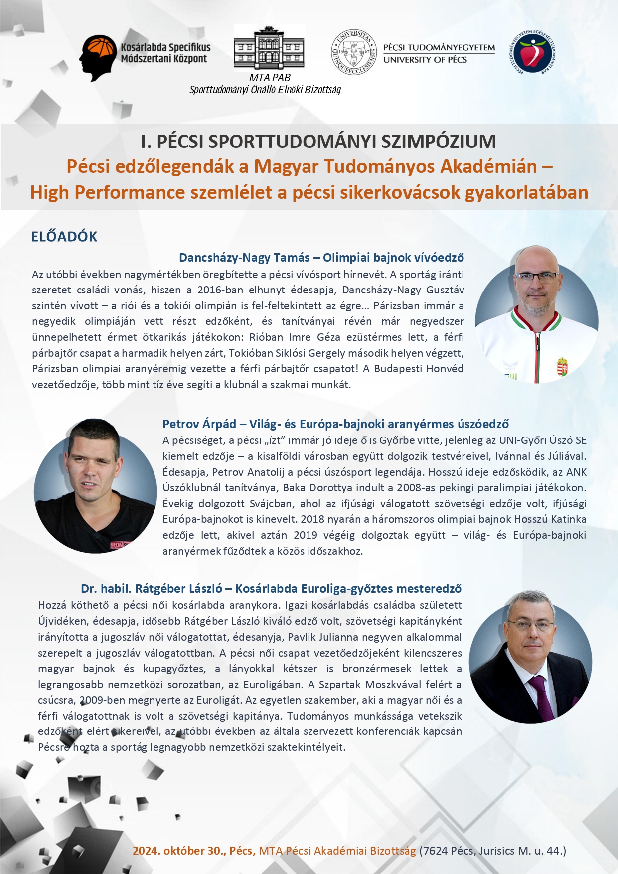 I. Pécsi Sporttudományi Szimpózium 