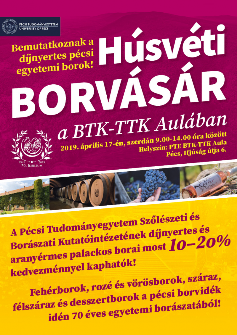 Húsvéti borvásár a BTK-TTK Aulában